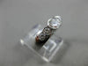 ESTATE .65CT DIAMOND 14KT WHITE GOLD GRADUATING BEZEL ENGAGEMENT RING 5mm #3757