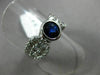 ESTATE 2.41CT ROUND DIAMOND & SAPPHIRE 18KT WHITE GOLD 3D BEZEL ENGAGEMENT RING