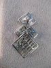 4CTW DIAMOND PRINCESS 14KT WHITE GOLD INVISIBLE EARRINGS 12CT LOOK F/G VVS #682