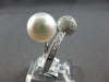 LARGE .80CT DIAMOND & AAA SOUTH SEA PEARL 18KT WHITE GOLD CRISS CROSS LOVE RING