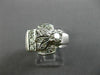 ANTIQUE WIDE .34CT DIAMOND 14K WHITE GOLD FLOWER FILIGREE ANNIVERSARY RING 26178