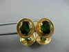 ANTIQUE LARGE 8.0CT AAA GREEN TOURMALINE 14KT ROSE GOLD 3D OVAL MENS CUFFLINKS