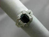 1.30CT DIAMOND & AAA SAPPHIRE 14KT WHITE GOLD 3D HALO FILIGREE ENGAGEMENT RING