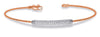 ESTATE .32CT DIAMOND 14K WHITE & ROSE GOLD 3D CLASSIC FLEXIBLE BAR LOVE BRACELET