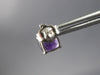 ESTATE 1.62CT DIAMOND & AAA AMETHYST 14K WHITE GOLD SQUARE & ROUND STUD EARRINGS