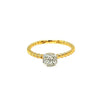 ESTATE .29CT DIAMOND 18KT 2 TONE GOLD CLASSIC CLUSTER ROPE FRIENDSHIP LOVE RING