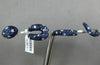 ESTATE LARGE 8.57CT DIAMOND BLUE SAPPHIRE 18K WHITE GOLD MULTI FINGER SNAKE RING