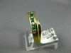 ESTATE .27CT DIAMOND & EMERALD 14KT YELLOW GOLD CHANNEL CLASSIC WAVE RING #19292