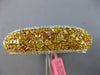 LARGE 17.85CT WHITE & MULTI COLOR DIAMOND 18KT WHITE GOLD CUFF BANGLE BRACELET