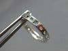 ESTATE .32CT DIAMOND 14KT WHITE GOLD 3D 2 ROW BEZEL HUGGIE HOOP HANGING EARRINGS
