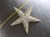 ESTATE LARGE .87CT DIAMOND 18KT YELLOW GOLD 3D STAR LOVE FLOATING PENDANT