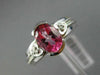 1.27CT DIAMOND & AAA PINK TOPAZ 14KT WHITE GOLD 3D SEMI FILIGREE ENGAGEMENT RING