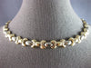 ESTATE 14KT WHITE AND YELLOW GOLD 10MM ITALIAN XO FLAT 17 INCH NECKLACE #27460