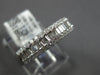 ESTATE .82CT DIAMOND 14KT WHITE GOLD ROUND & BAGUETTE WEDDING ANNIVERSARY RING