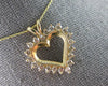 ESTATE .60CT DIAMOND 14KT YELLOW GOLD CLASSIC OPEN HEART LOVE FLOATING PENDANT