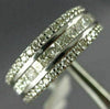 ESTATE WIDE 1.42CT DIAMOND 18KT WHITE GOLD 3D ROUND & PRINCESS ANNIVERSARY RING