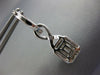 ESTATE 1.59CT DIAMOND 18KT WHITE GOLD ROUND & BAGUETTE SQUARE HANGING EARRINGS