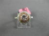 GIA 1.10CT WHITE & PINK DIAMOND 18KT WHITE & ROSE GOLD 3D HALO ENGAGEMENT RING