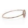 .31CT DIAMOND 18KT ROSE GOLD 3D CLASSIC CIRCLE OF LIFE LOVE KNOT BANGLE BRACELET