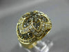 LARGE 3.43CT DIAMOND & AAA SMOKY TOPAZ 14KT YELLOW GOLD FLOWER DOME SHAPE RING