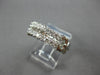 ESTATE .45CT DIAMOND 14KT WHITE GOLD 3D 2 ROW LOVE KNOT ANNIVERSARY RING #28021