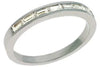 ESTATE .56CT DIAMOND 14K WHITE GOLD BAGUETTE HORIZONTAL CHANNEL ANNIVERSARY RING