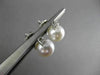ESTATE .56CT DIAMOND 14KT WHITE GOLD AAA SOUTH SEA PEARL STUD EARRINGS #2906