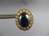 LARGE 20CT DIAMOND & AAA CABOCHON SAPPHIRE 18KT YELLOW GOLD 3D CLIP ON EARRINGS