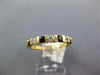 ESTATE .67CT DIAMOND & AAA SAPPHIRE 14KT YELLOW GOLD 3D 7 STONE ENGAGEMENT RING