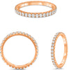 ESTATE .59CT DIAMOND 14K ROSE GOLD ROUND LUCIDA 4 PRONG WEDDING ANNIVERSARY RING