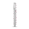 ESTATE 2.80CT AAA RUBY 14K WHITE GOLD 3D CLASSIC LUCIDA INSIDE OUT HOOP EARRINGS