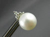 ESTATE .16CT DIAMOND & AAA SOUTH SEA PEARL 18KT WHITE GOLD FLOWER STUD EARRINGS