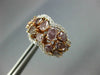WIDE 4.90CT WHITE & MULTI COLOR DIAMOND 18KT WHITE & ROSE GOLD CLIP ON EARRINGS