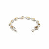 LARGE 8.33CT MULTI COLOR DIAMOND 18KT 2 TONE GOLD 3D MULTI SHAPE TENNIS BRACELET