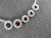.97CT DIAMOND & RUBY 18K WHITE GOLD 5 STONE SIDEWAY JOURNEY BY THE YARD NECKLACE