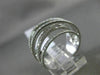 ESTATE WIDE 1.13CT DIAMOND 18KT WHITE GOLD 3D MULTI ROW CRISS CROSS FUN RING