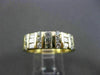 ESTATE WIDE .85CT BAGUETTE & ROUND DIAMOND 14K YELLOW GOLD ANNIVERSARY RING 3821
