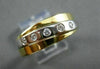 ESTATE WIDE .15CT DIAMOND 18KT WHITE & YELLOW GOLD ETOILE ANNIVERSARY RING 18834