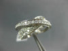 ESTATE WIDE 1.50CT DIAMOND 14KT WHITE GOLD 3D CRISS CROSS ANNIVERSARY RING #1040