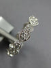 ESTATE .59CT DIAMOND 18KT WHITE GOLD 3D HEART SHAPE ETERNITY ANNIVERSARY RING