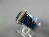4.66CT DIAMOND &AAA SAPPHIRE 18K WHITE GOLD PRINCESS &ROUND INVISIBLE CROWN RING