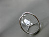 ESTATE MASSIVE .71CT DIAMOND 18KT WHITE GOLD 3D OVAL INFINITY HOOP LOVE FUN RING