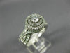 ESTATE LARGE 1.0CT 14K WHITE GOLD DOUBLE HALO SOLITAIRE INFINITY ENGAGEMENT RING