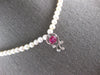 LONG .62CT DIAMOND & AAA RUBELLITE & PEARL 14KT YELLOW GOLD 3D FILIGREE NECKLACE
