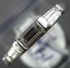 ESTATE .40CT DIAMOND 14K WHITE GOLD 3D BAGUETTE 3 STONE WEDDING ANNIVERSARY RING
