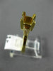 ESTATE .15CT DIAMOND 14KT YELLOW GOLD 3D SQUARE SEMI MOUNT ENGAGEMENT RING #6096