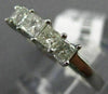 ESTATE .80CT DIAMOND 14KT WHITE GOLD 3D 5 STONE PRINCESS WEDDING ENGAGEMENT RING