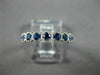 ESTATE .60CT AAA SAPPHIRE 14KT WHITE GOLD 3D 9 STONE WEDDING ANNIVERSARY RING