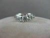 ESTATE .90CT DIAMOND 14K WHITE GOLD 3D PAST PRESENT FUTURE ENGAGEMENT RING 19561