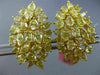 ESTATE EXTRA LARGE 9.32CT FANCY YELLOW DIAMOND 18KT YELLOW GOLD CLIP ON EARRINGS